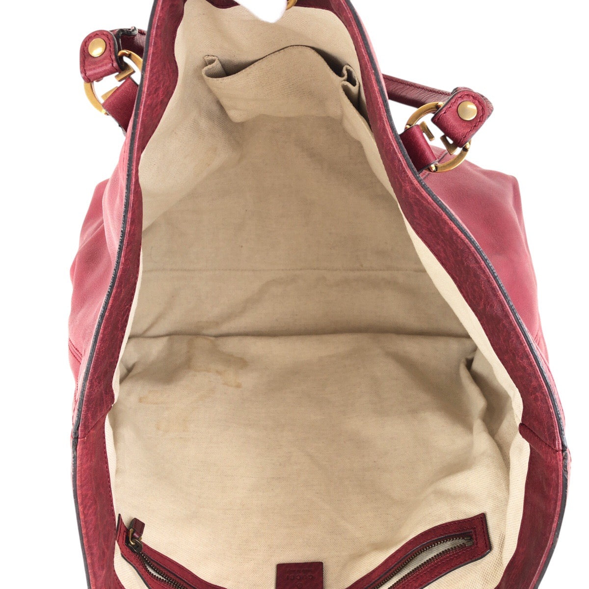 18123
GUCCI グッチ インターロッキング レッド ゴールド金具 レザー 336756 トートバッグ ショルダーバッグ レディース AB39