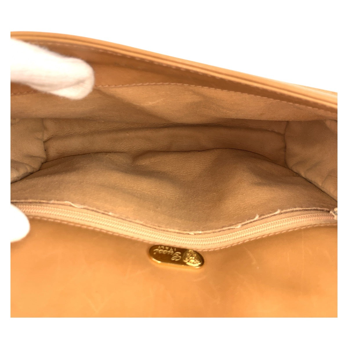 18134
GUCCI グッチ ヴィンテージ マイクロGG オールドグッチ ブラウン ゴールド金具 PVC / レザー 001 414 1161 ショルダーバッグ ポシェット レディース ABP46