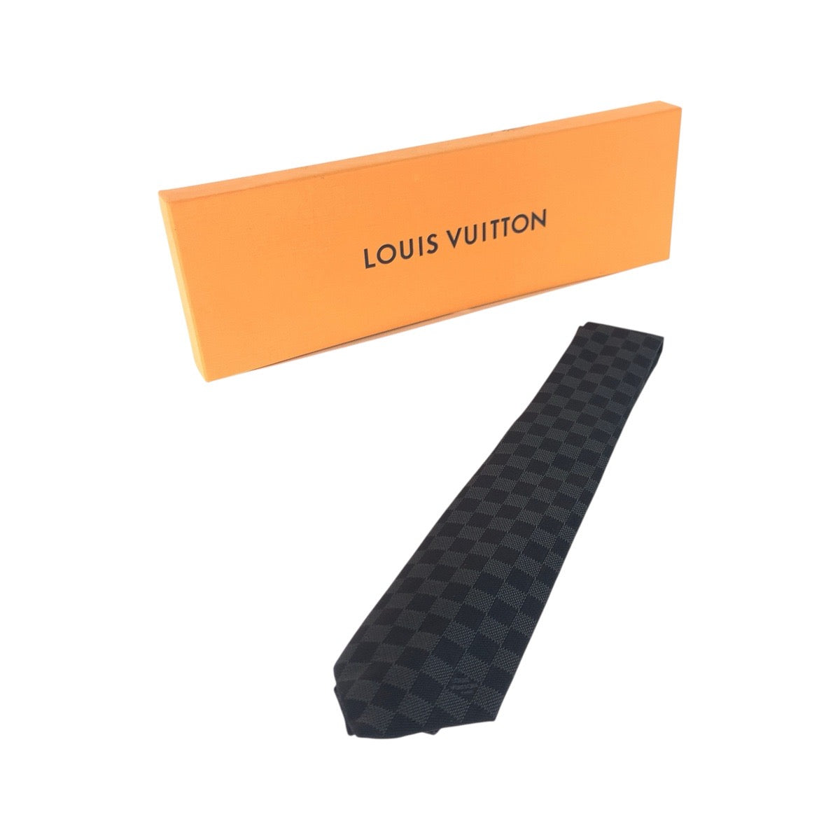 18194
LOUIS VUITTON ルイヴィトン ダミエ グラフィット クラシック ブラック グレー シルク M78752 ネクタイ メンズ