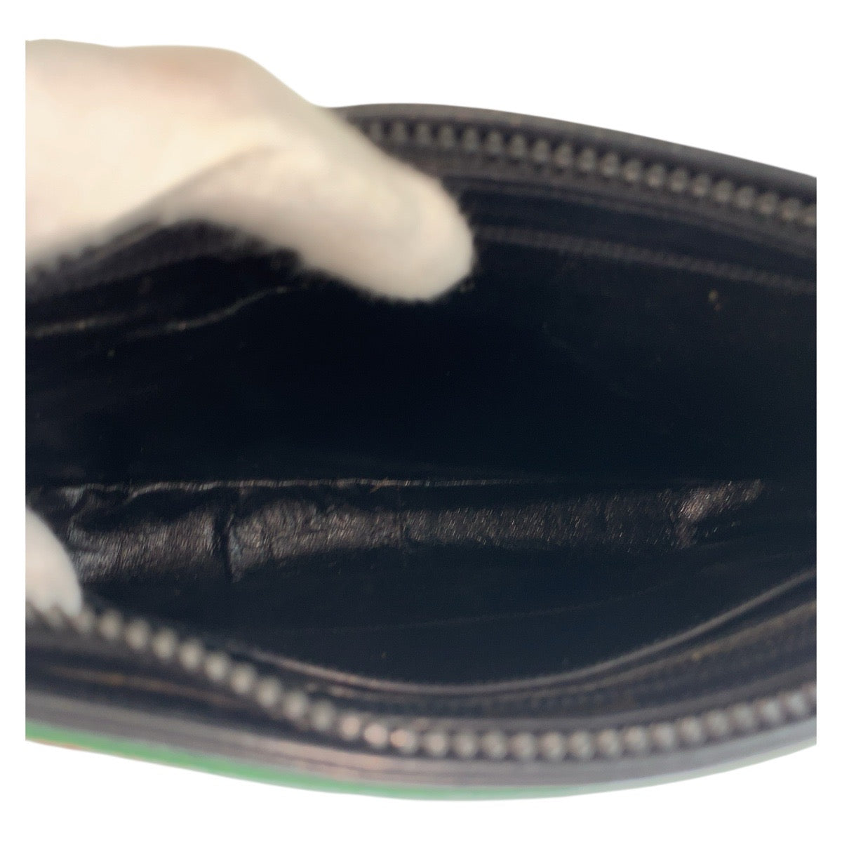 18210
GUCCI グッチ ヴィンテージ シェリーライン オールドグッチ ブラック 黒 ゴールド金具 レザー ショルダーバッグ ポシェット レディース ABP46