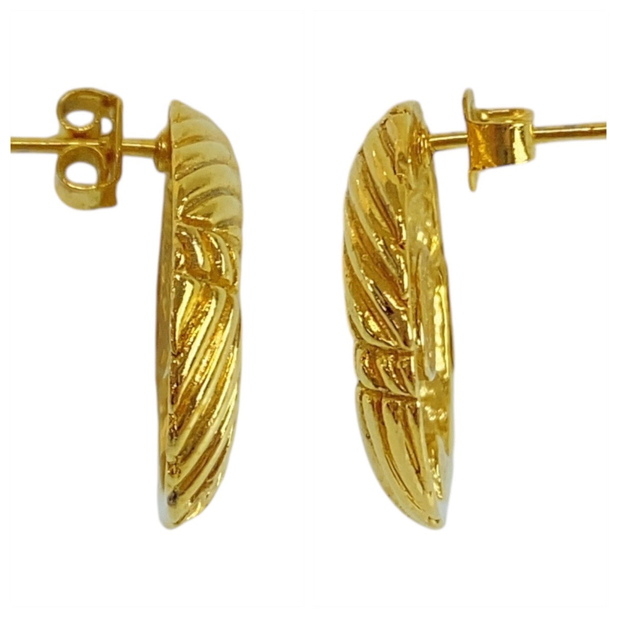 18338
CHANEL シャネル ヴィンテージ ココマーク ゴールド ブラック ゴールド金具 メッキ ピアス レディース B20