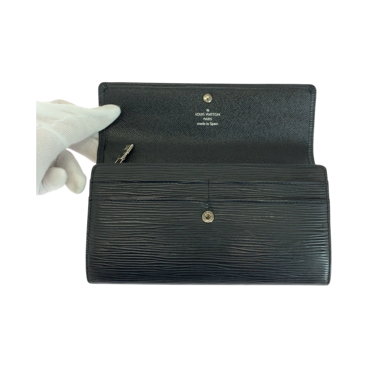 18361
LOUIS VUITTON ルイヴィトン エピ ポルトモネ クレディ ノワール ブラック 黒 シルバー金具 エピレザー M63572 長財布 ロングウォレット メンズ