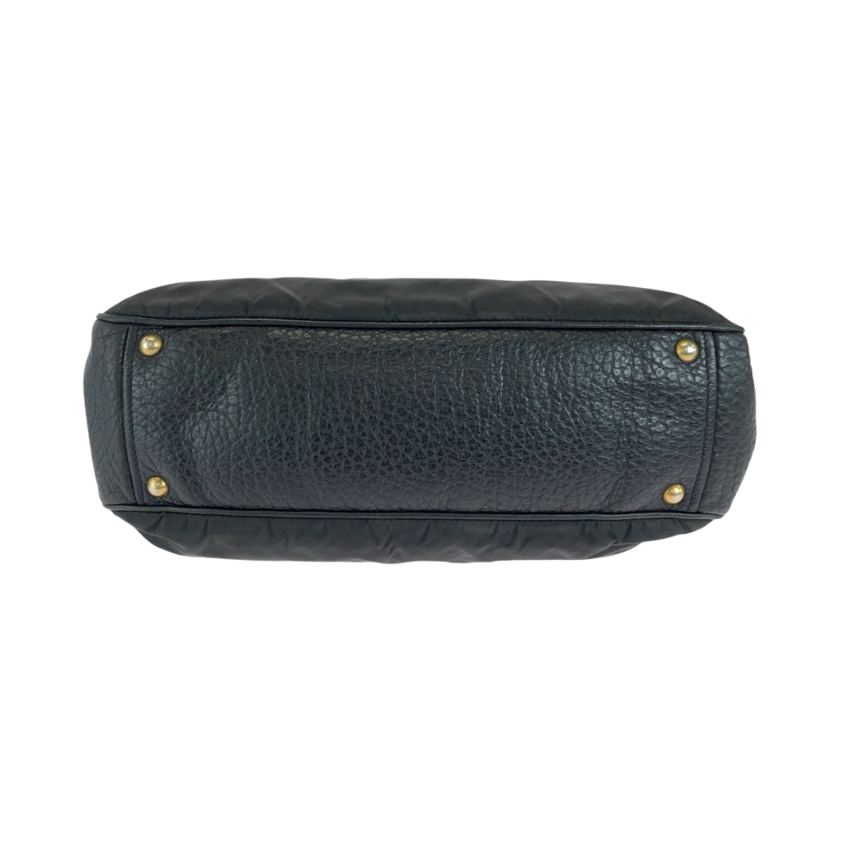 18463
PRADA プラダ ヴィッテロダイノ テスート 三角ロゴプレート ブラック 黒 ゴールド金具 レザー / ナイロン ハンドバッグ ショルダーバッグ レディース ABP50