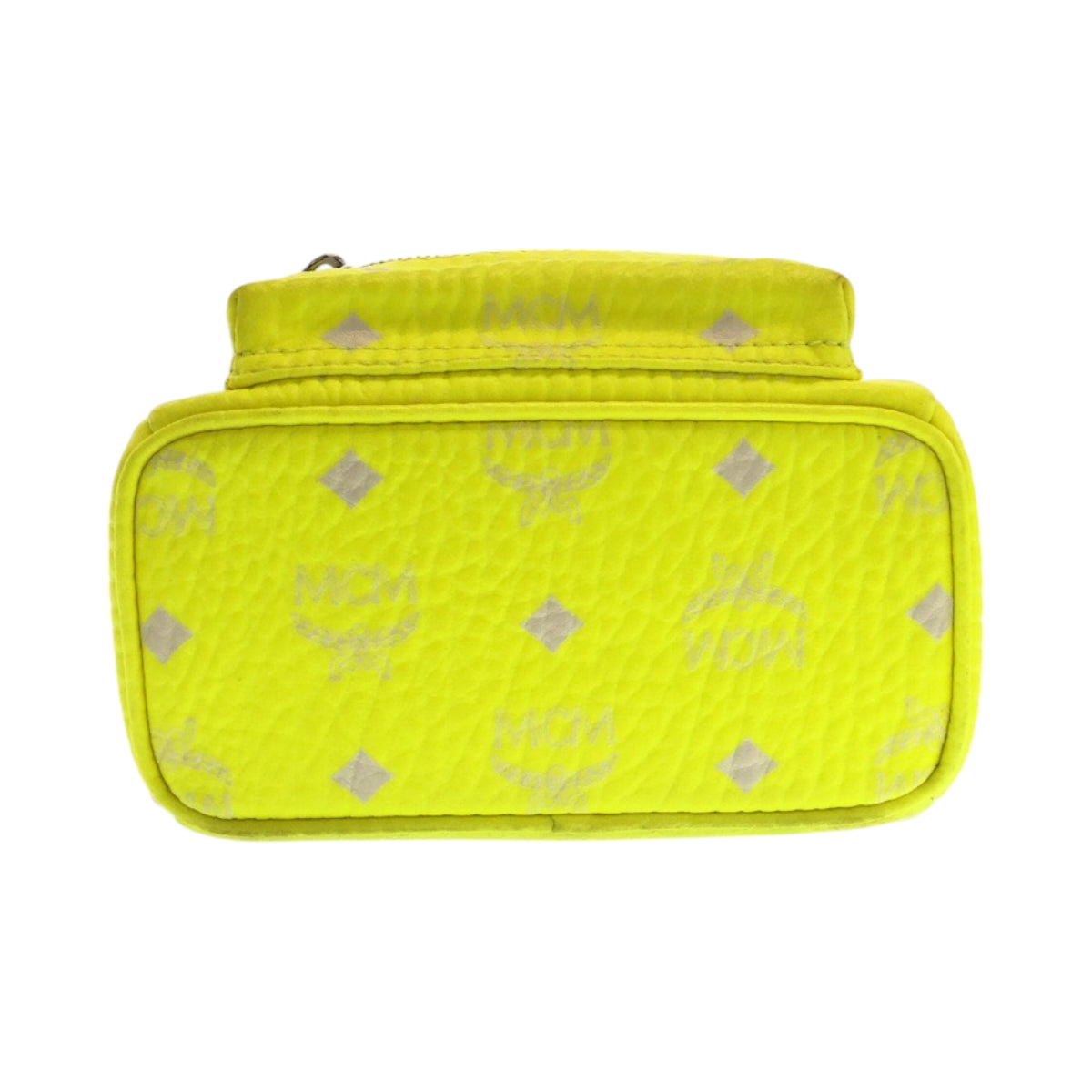 18598
MCM エム シー エム ヴィセスト イエロー ネオンカラー レザー リュックサック バックパック レディース AB40