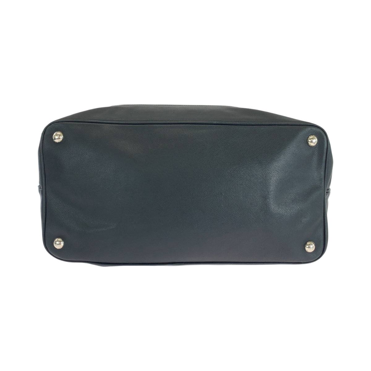 18617
PRADA プラダ サフィアーノ ロゴ ブラック 黒 ホワイト シルバー金具 レザー トートバッグ ハンドバッグ メンズ AB62