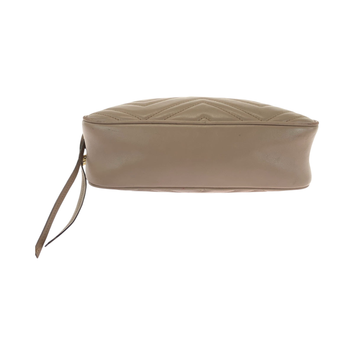 18666
GUCCI グッチ キルティング GGマーモント ベージュ ゴールド金具 レザー 447632 ショルダーバッグ ポシェット レディース