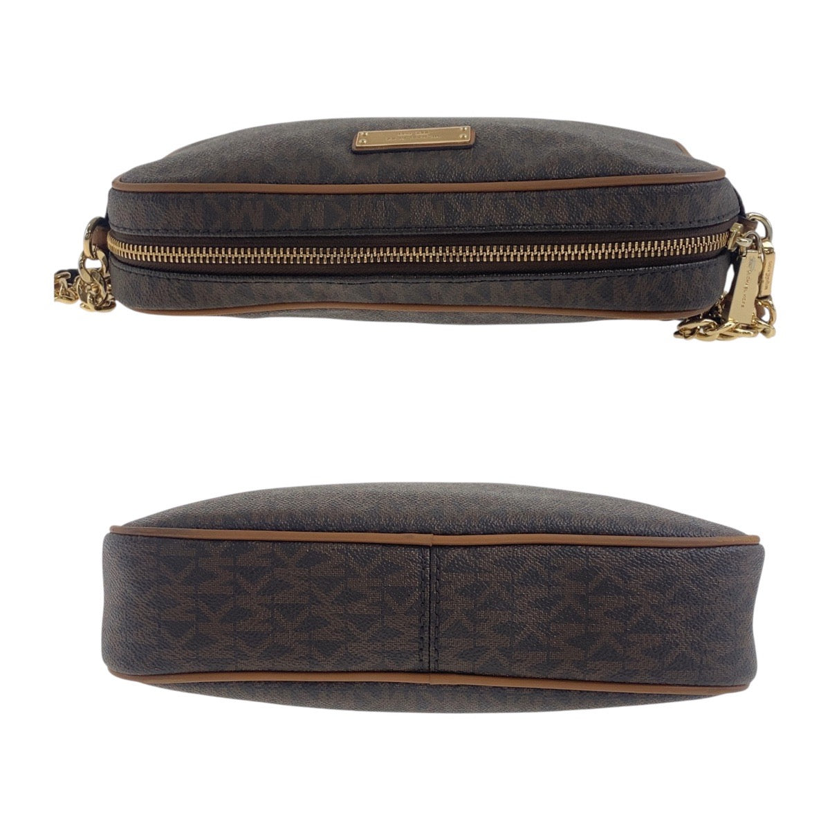 18767
Michael Kors Brown Gold Hardware PVC 32S7GJSC7B Crossbody Shoulder Bag Ladies AB8