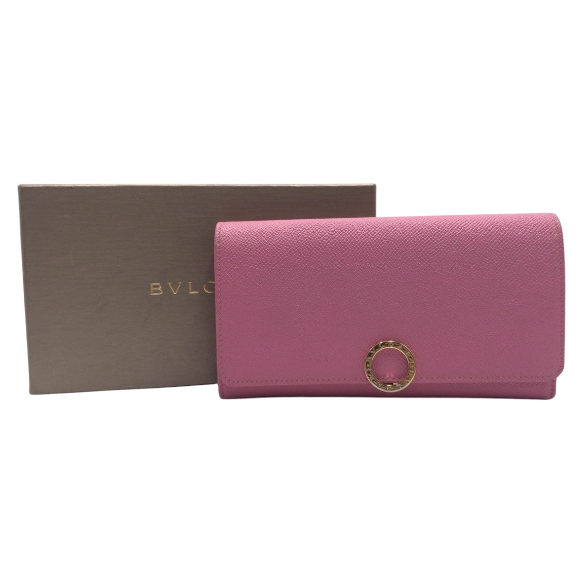 18820
BVLGARI ブルガリ ビーゼロ ピンク ゴールド金具 レザー 長財布 ロングウォレット レディース ABP38