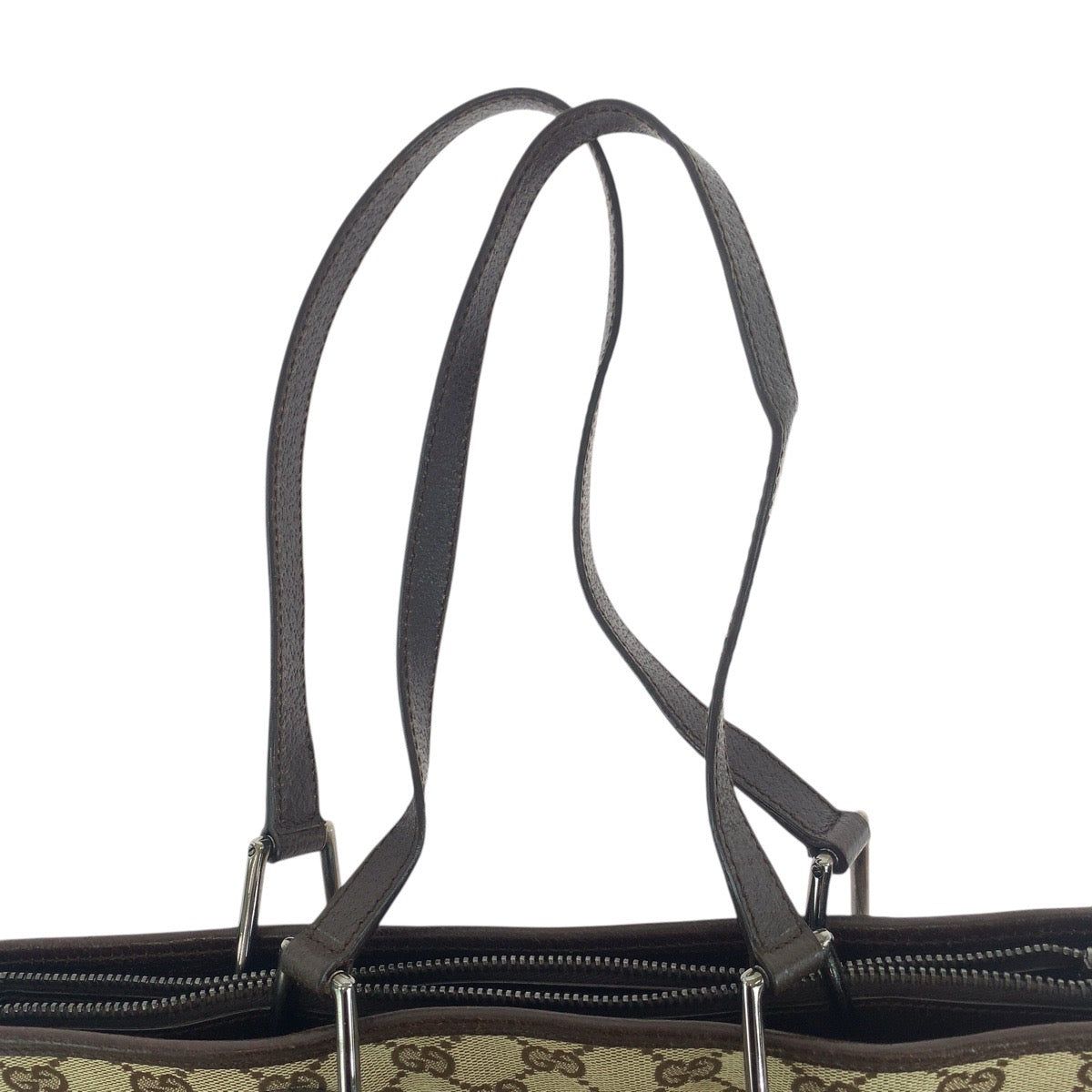 18883
GUCCI グッチ ブラウン シルバー金具 GGキャンバス / レザー 139552 トートバッグ ショルダーバッグ レディース ABP38