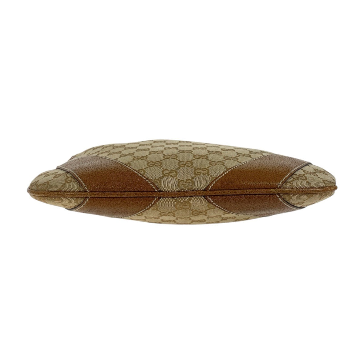 18971
GUCCI グッチ ベージュ ブラウン シルバー金具 GGキャンバス / レザー 124357 ショルダーバッグ ホーボー レディース ABP45