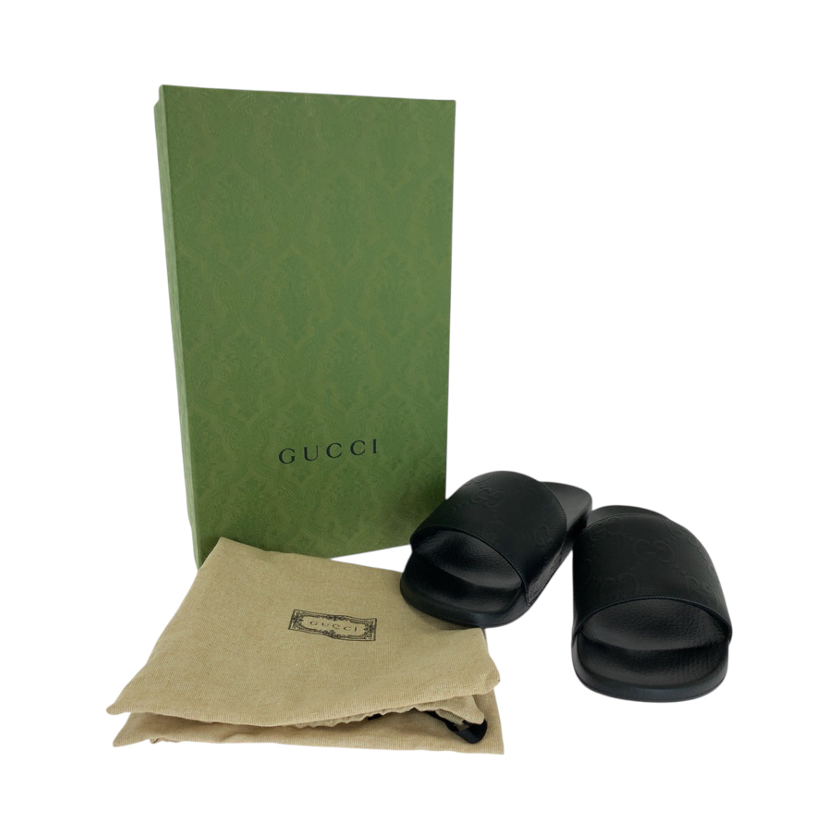 18994
GUCCI グッチ スライドサンダル サイズ9 ブラック ラバー 681880 サンダル スライド メンズ N40