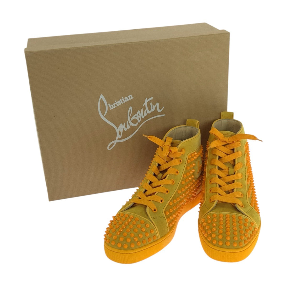 19076
Christian Louboutin クリスチャンルブタン LOUIS ORLATO FLAT サイズ表記41/26cm イエロー スウェード 3160092 スニーカー 岩田屋福岡本店限定 メンズ SA78