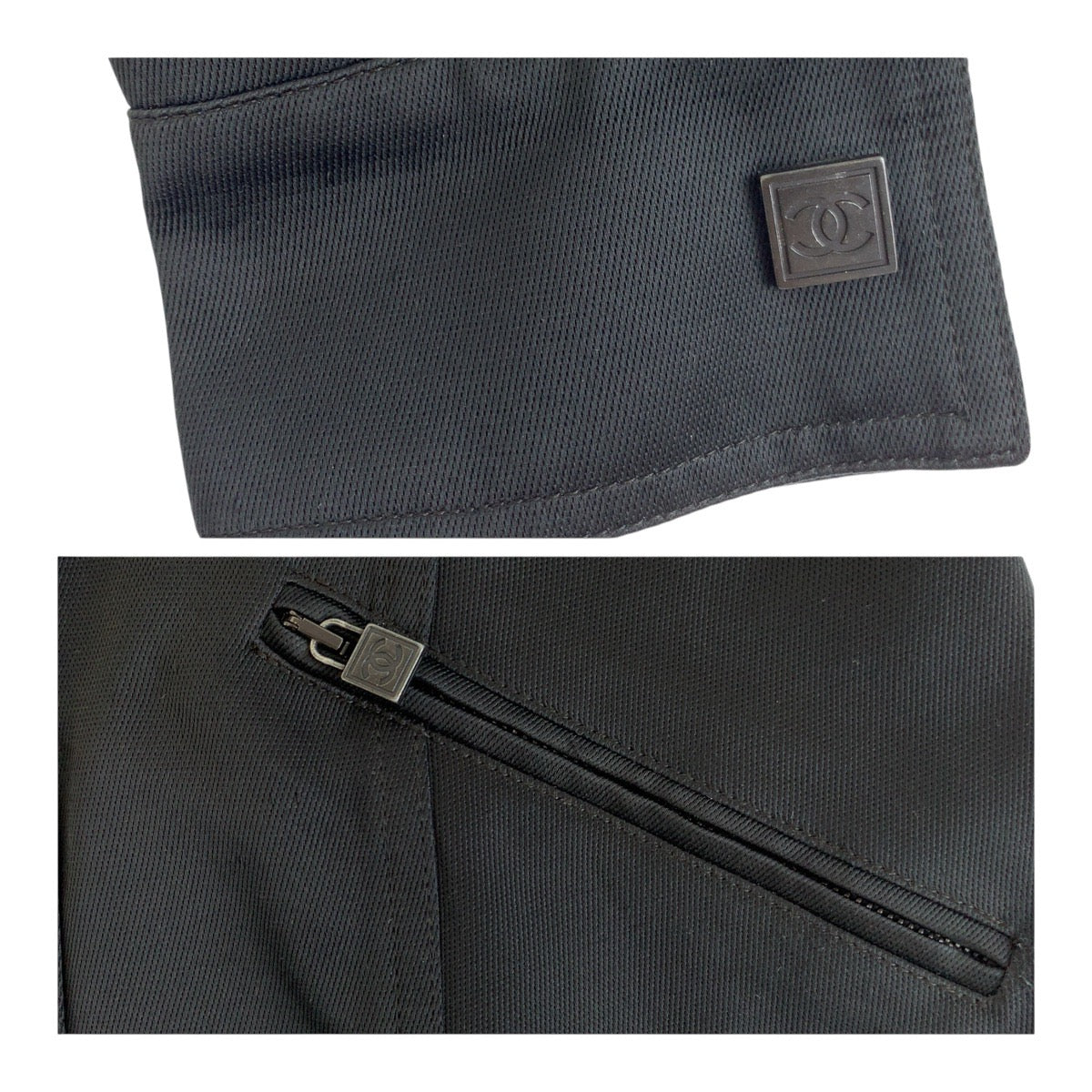 19080
CHANEL シャネル スポーツライン ココマーク サイズ34 ブラック 黒 コットン / シルク P29264 ジャケット レディース A198