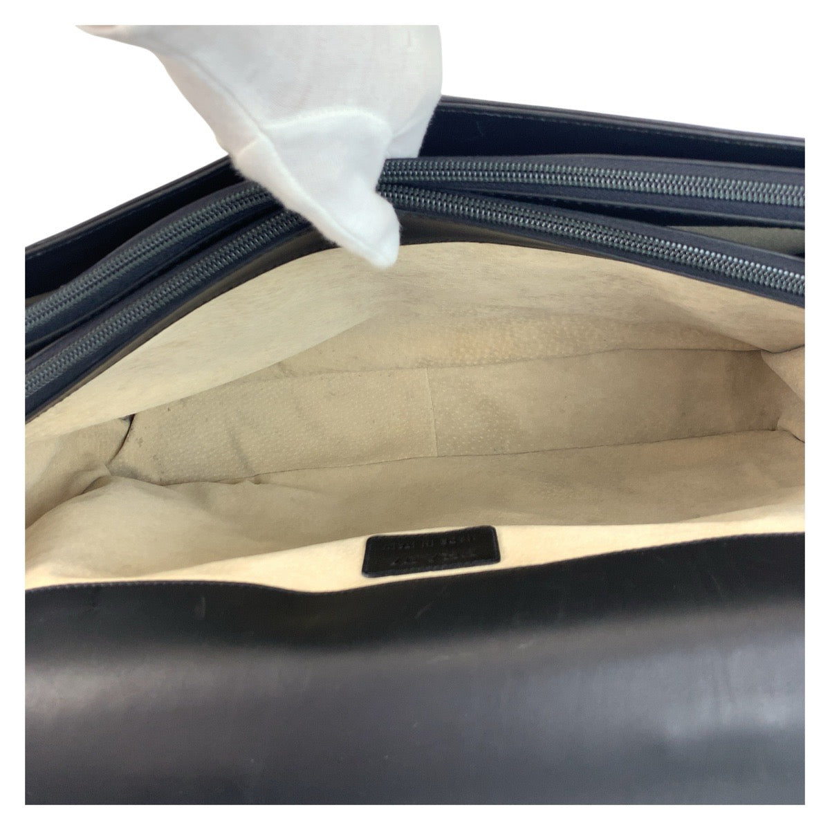 19182
PRADA プラダ ブラック 黒 シルバー金具 レザー ビジネスバッグ ブリーフケース メンズ ABP45