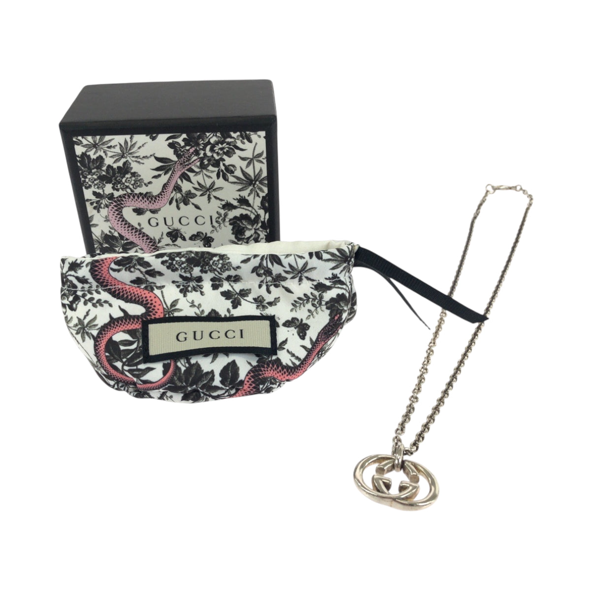 19214
GUCCI グッチ インターロッキング シルバー SV925 シルバー ネックレス メンズ A15