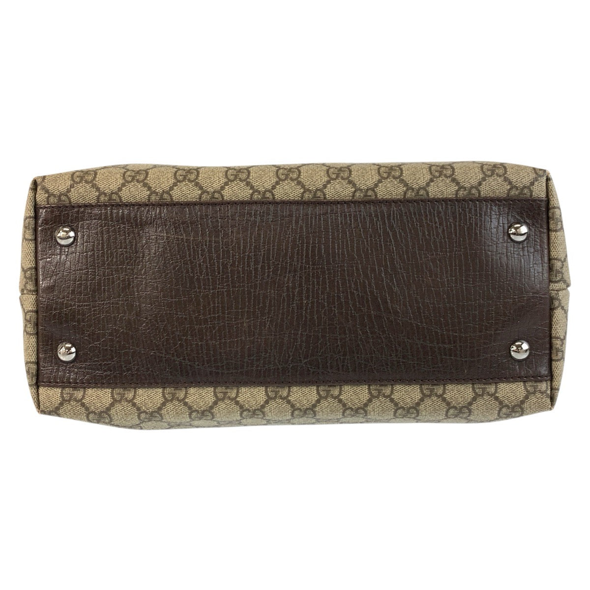 19269
GUCCI グッチ ベージュ ブラウン シルバー金具 GGスプリームキャンバス / レザー 131220 トートバッグ ハンドバッグ レディース ABP31