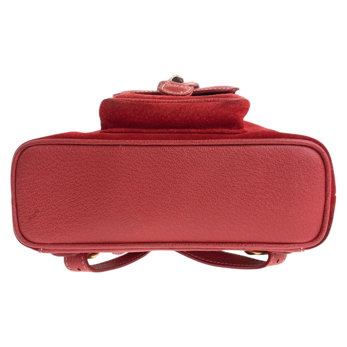 19366
GUCCI Vintage Bamboo Red Gold Hardware Suede / Leather 003 2034 0030 Backpack Daypack Women's ABP38