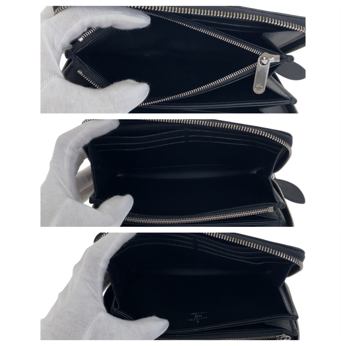 19392
LOUIS VUITTON ルイヴィトン モノグラム マヒナ ジッピーウォレット ブラック 黒 シルバー金具 レザー 長財布 ラウンドファスナー レディース AB17