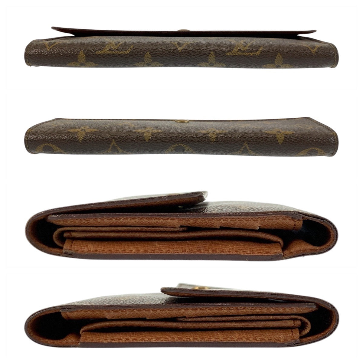 19404
LOUIS VUITTON ルイヴィトン モノグラム ポルトトレゾール インターナショナル ブラウン ゴールド金具 PVC M61215 長財布 ロングウォレット レディース AB13