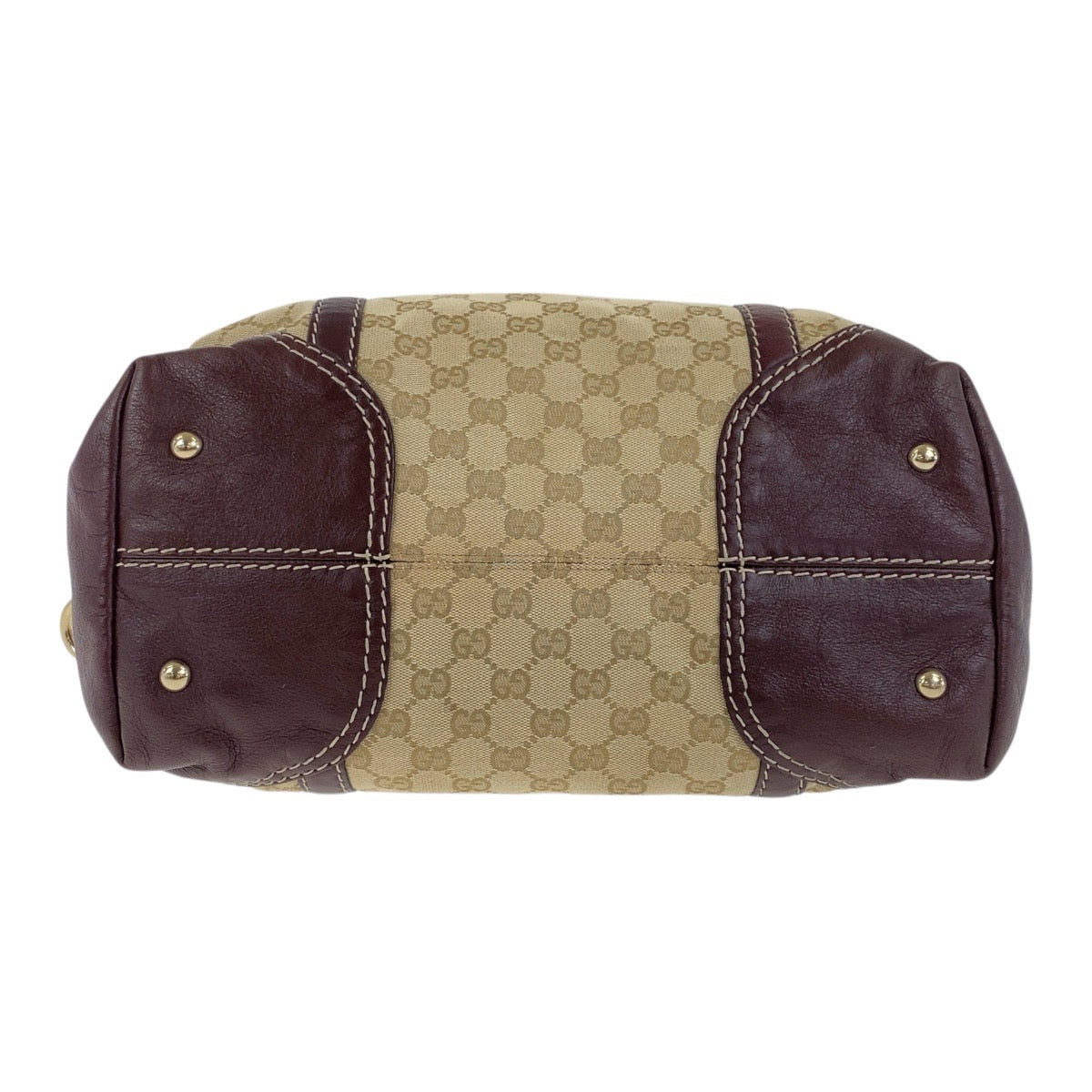 19485
GUCCI グッチ ベージュ ブラウン ゴールド金具 GGキャンバス / レザー 189892 ハンドバッグ ミニボストン レディース A50