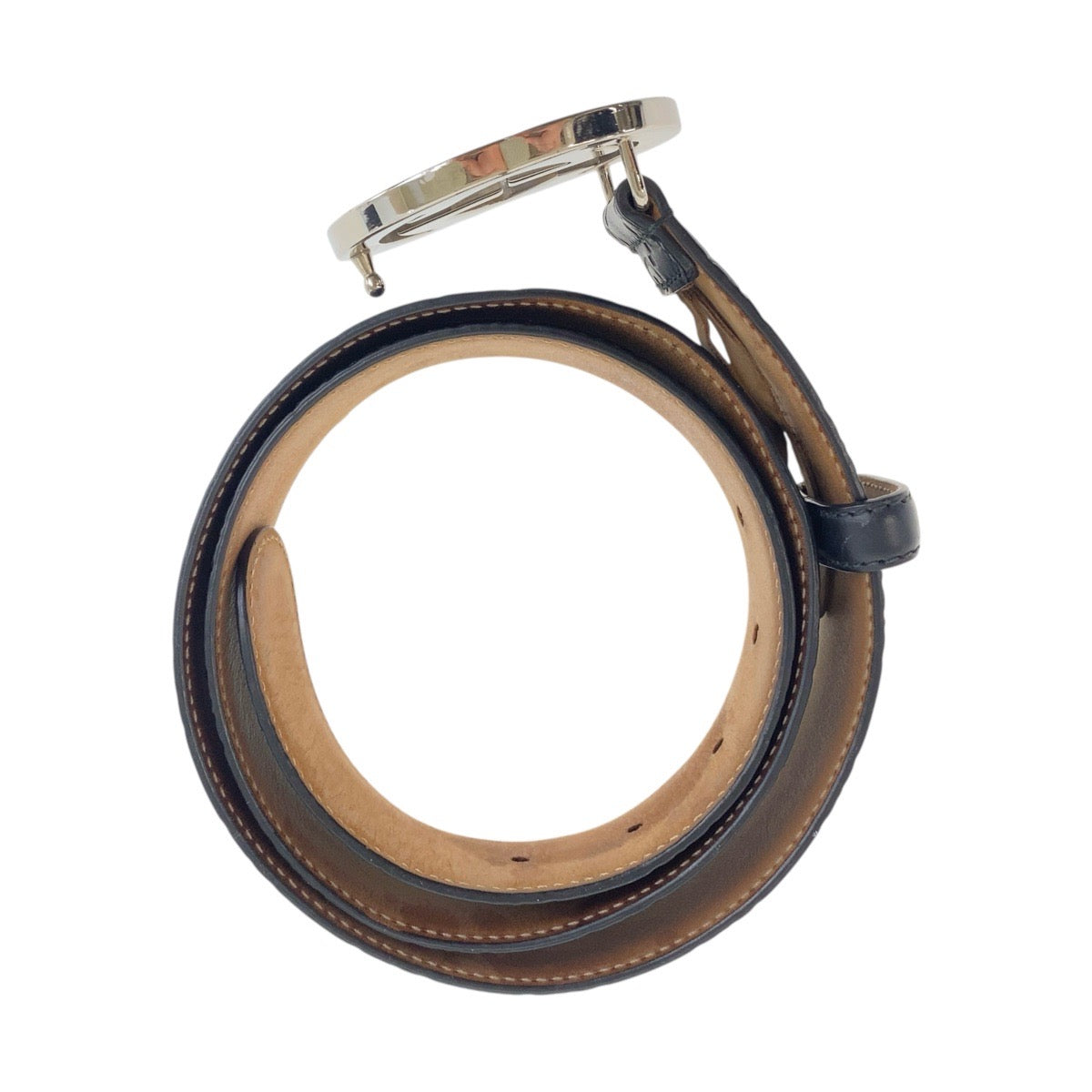 19498
GUCCI グッチ グッチシマ インターロッキング 90cm/36インチ ブラック 黒 シルバー金具 レザー 411924 ベルト メンズ AB17