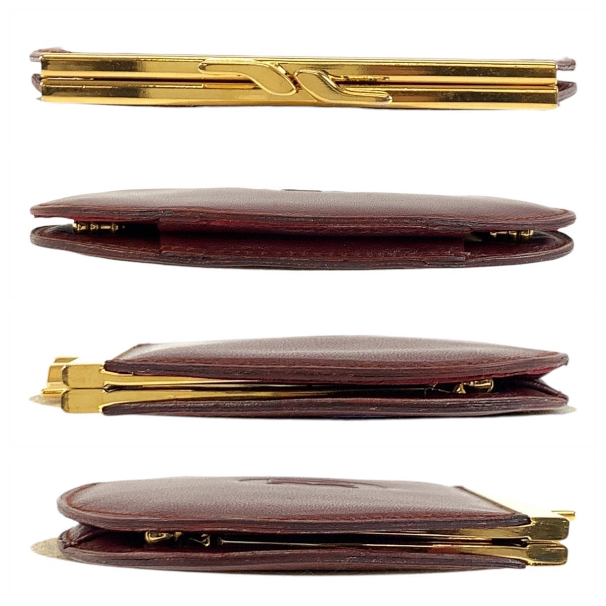 19510
CARTIER カルティエ マストライン ボルドー ゴールド金具 レザー コインケース 小銭入れ レディース A13