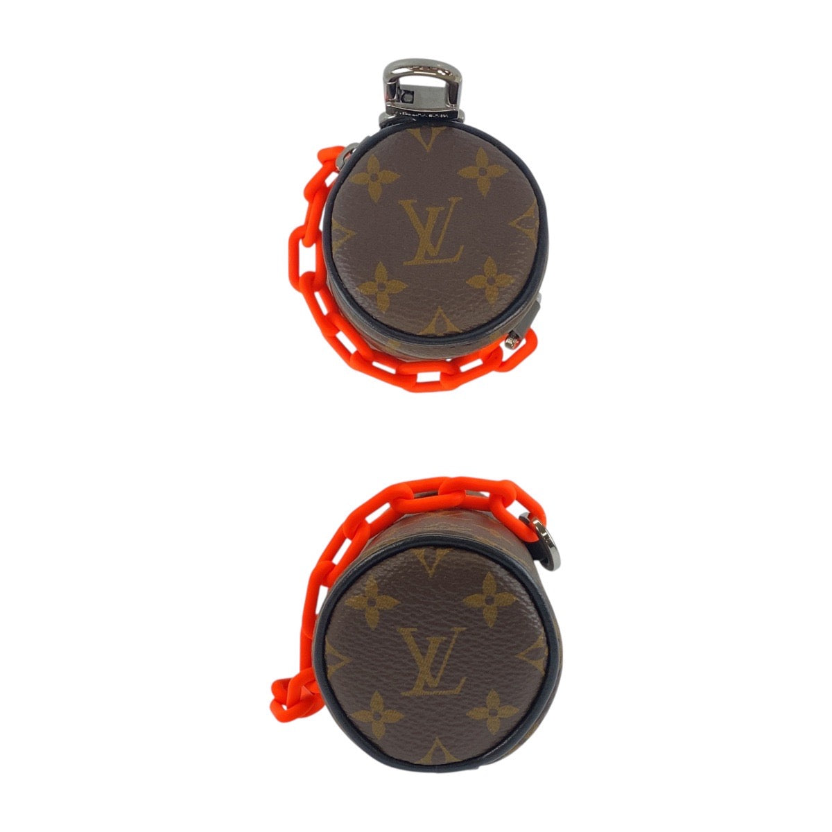 19512
LOUIS VUITTON ルイヴィトン モノグラム バレル 男女兼用 ブラウン オレンジ シルバー金具 PVC M00966 ポーチ バックチャーム 小物入れ メンズ SA69