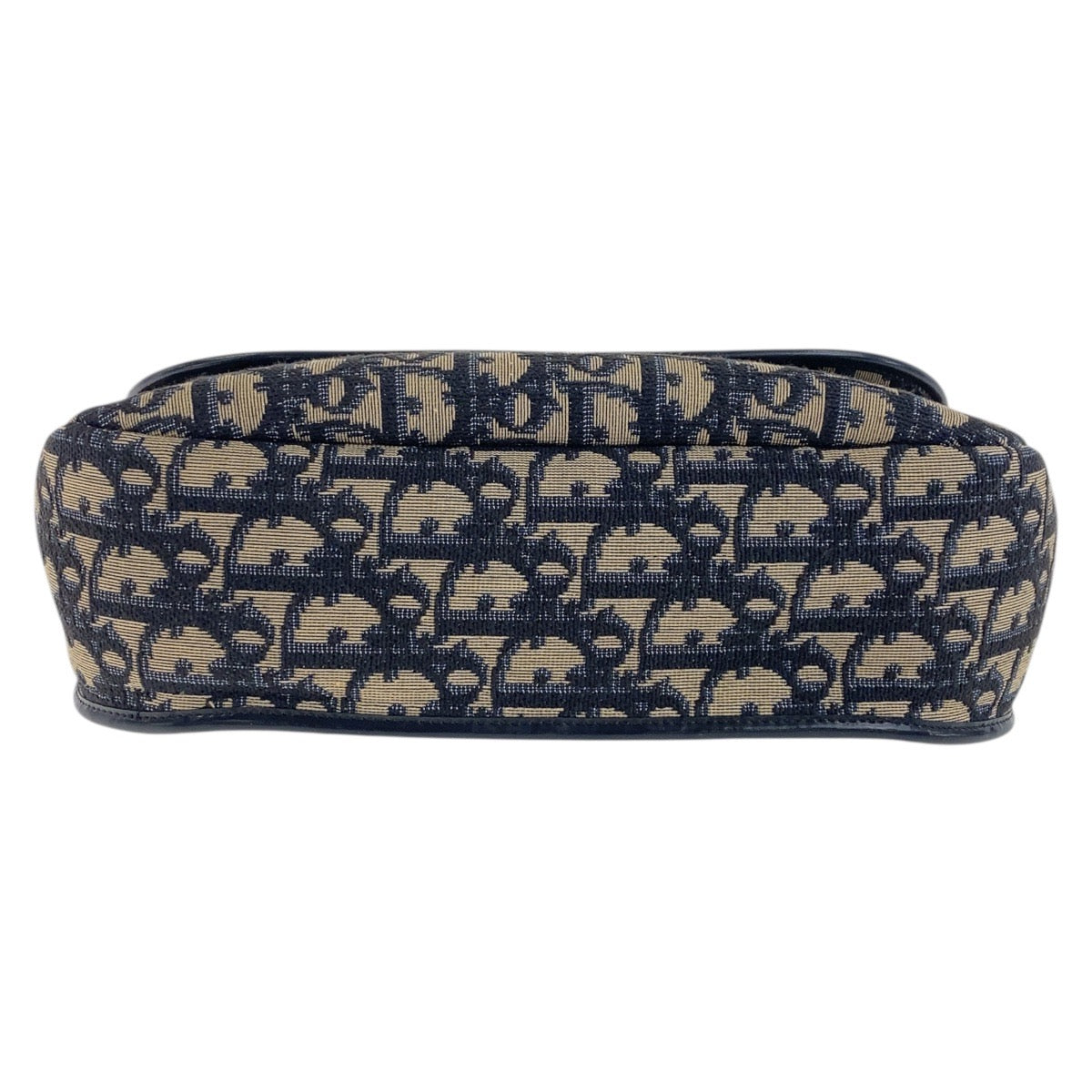 19547
Christian Dior クリスチャンディオール ヴィンテージ トロッター ネイビー ゴールド金具 キャンバス / レザー ショルダーバッグ レディース A75