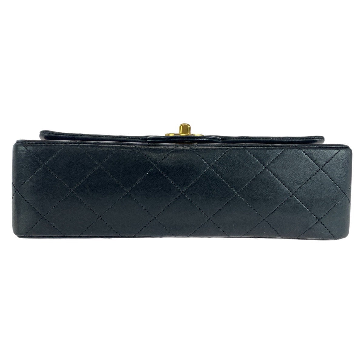 CHANEL シャネル ヴィンテージ マトラッセ ココマーク ターンロック ブラック 黒 ゴールド金具 ラムスキン チェーンショルダーバッグ ポシェット レディース ABP