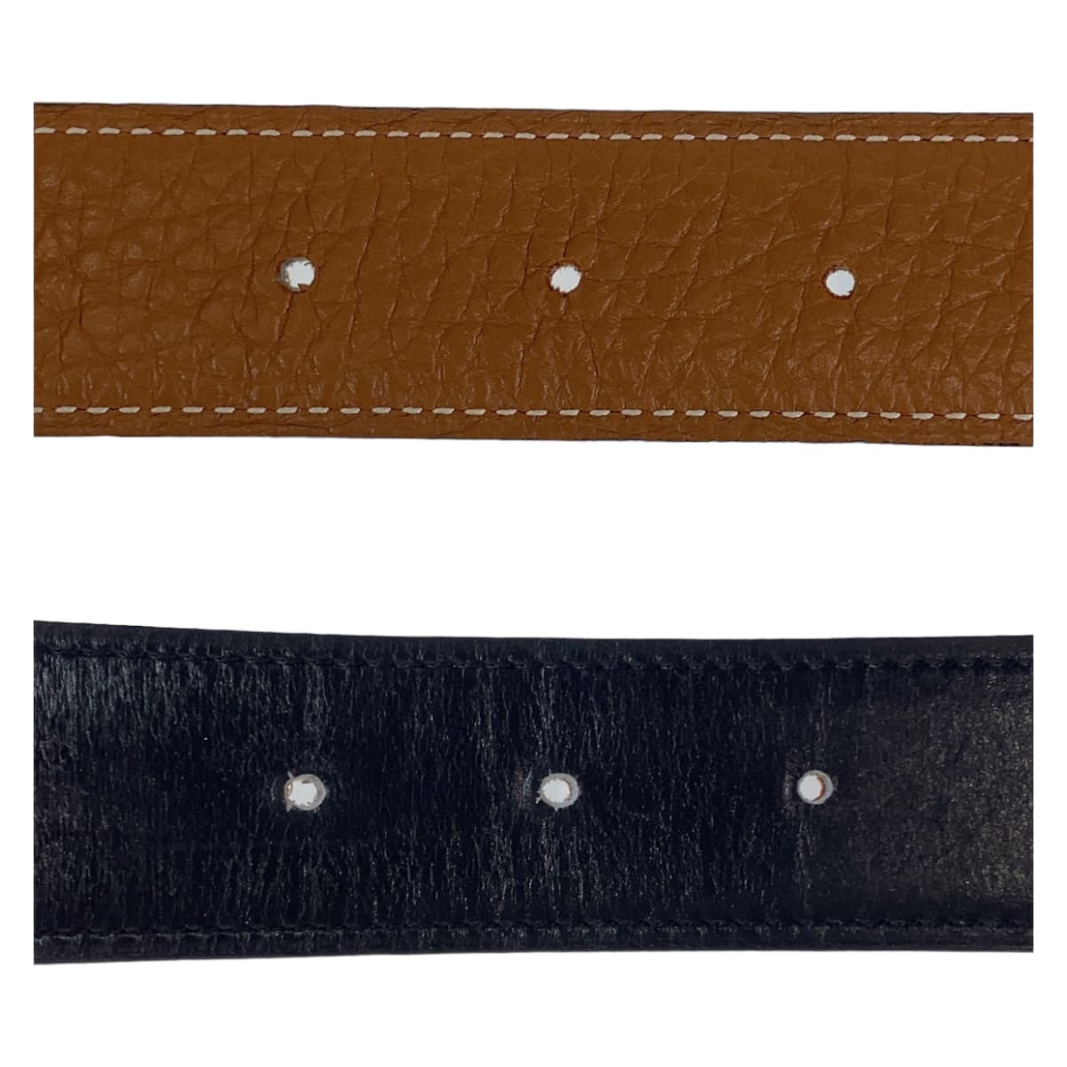 19633
HERMES エルメス スタッズバックル ゴールド キャメル ブラウン シルバー金具 トゴ / ボックスカーフ ベルト □P刻印 メンズ A70