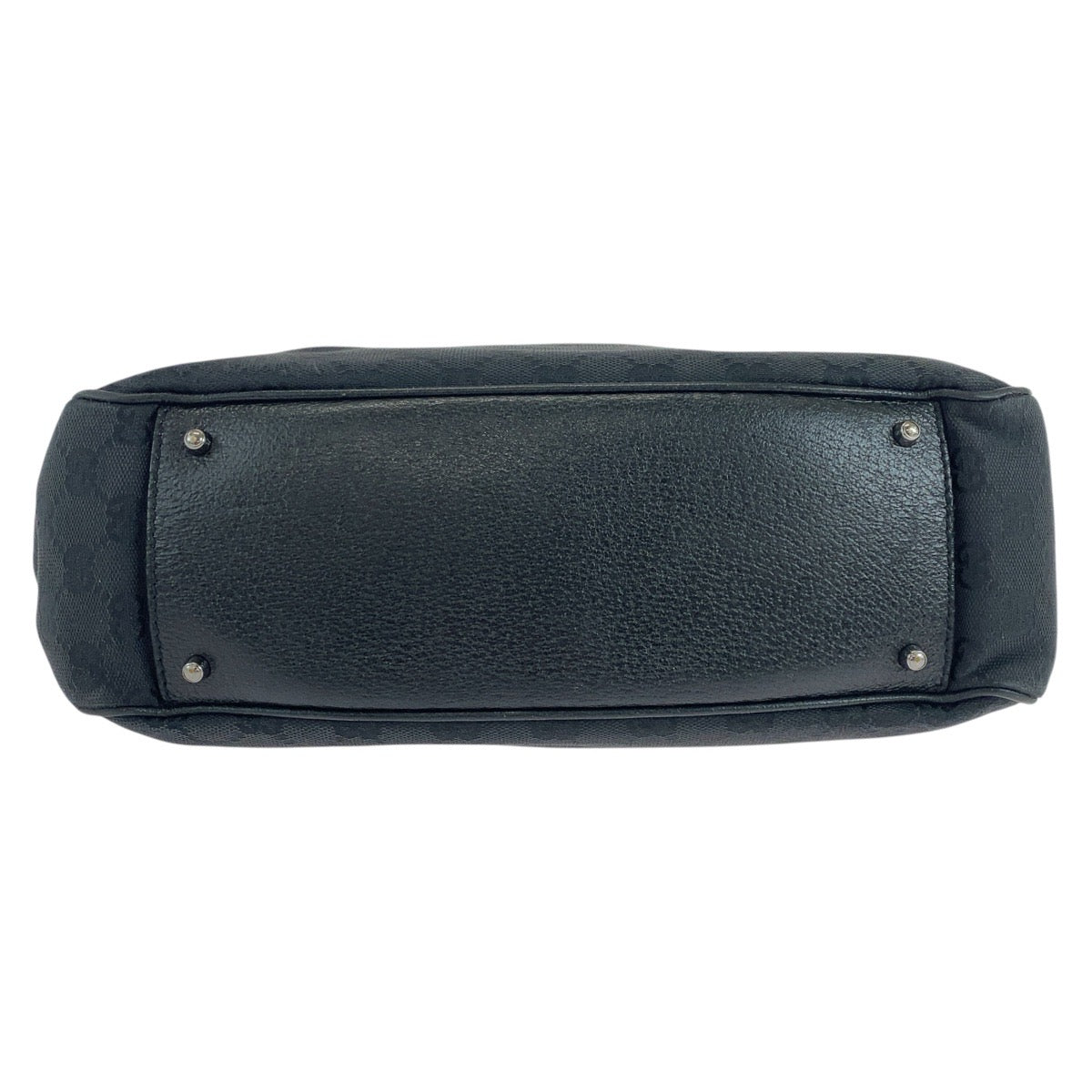 19640
GUCCI グッチ ブラック 黒 シルバー金具 GGキャンバス / レザー 113 011 トートバッグ ショルダーバッグ レディース AB31