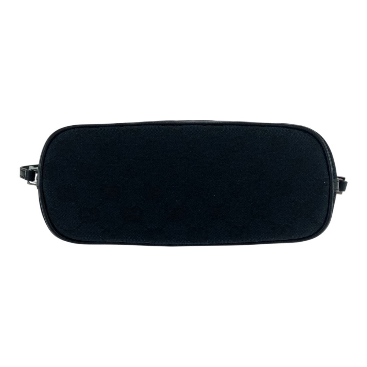 19760
GUCCI Black Silver Hardware GG Canvas / Leather 039 1103 Handbag Accessory Pouch Ladies A41