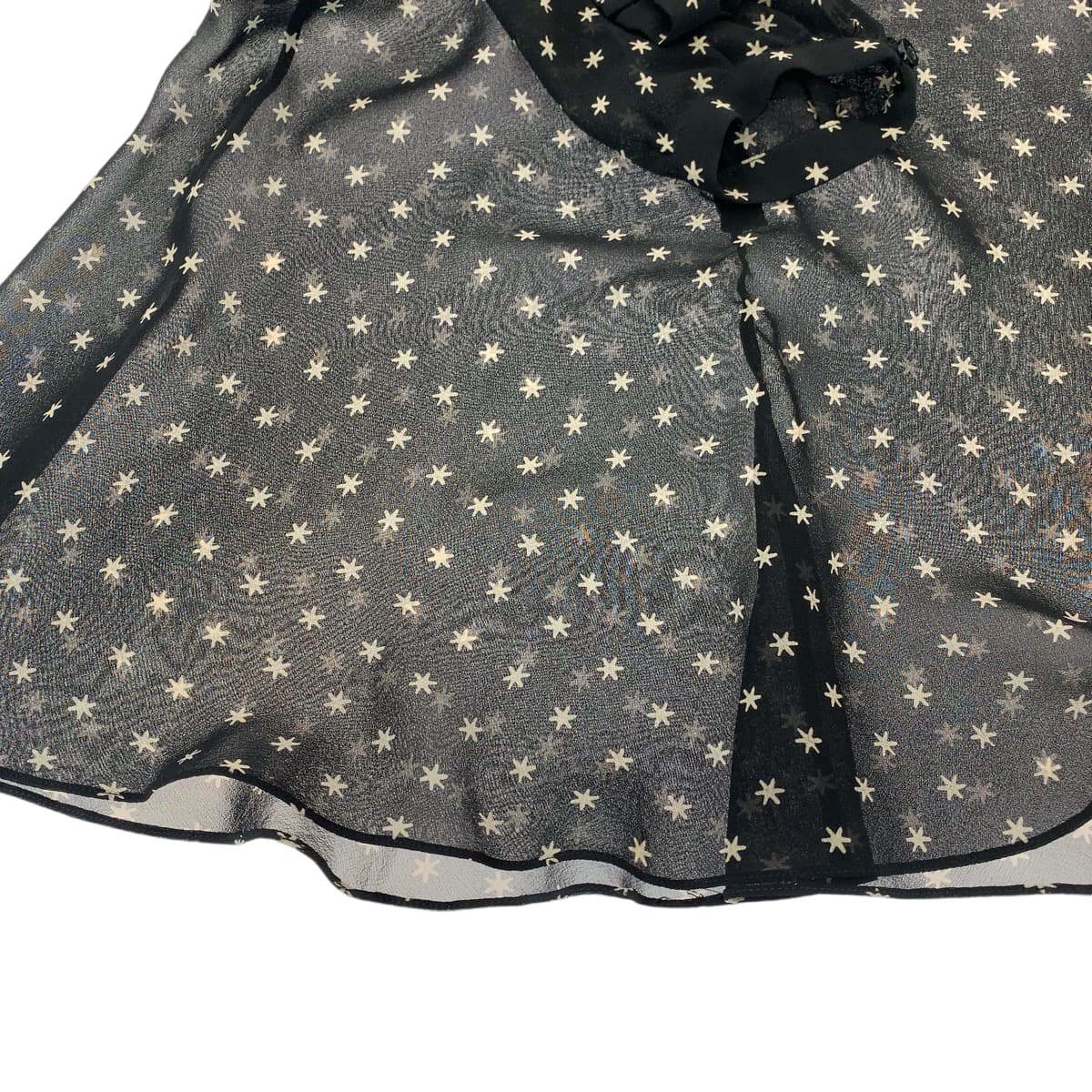 19819
Dior ディオール スター柄 シースルー ブラック ホワイト コットン チュニック レディース A