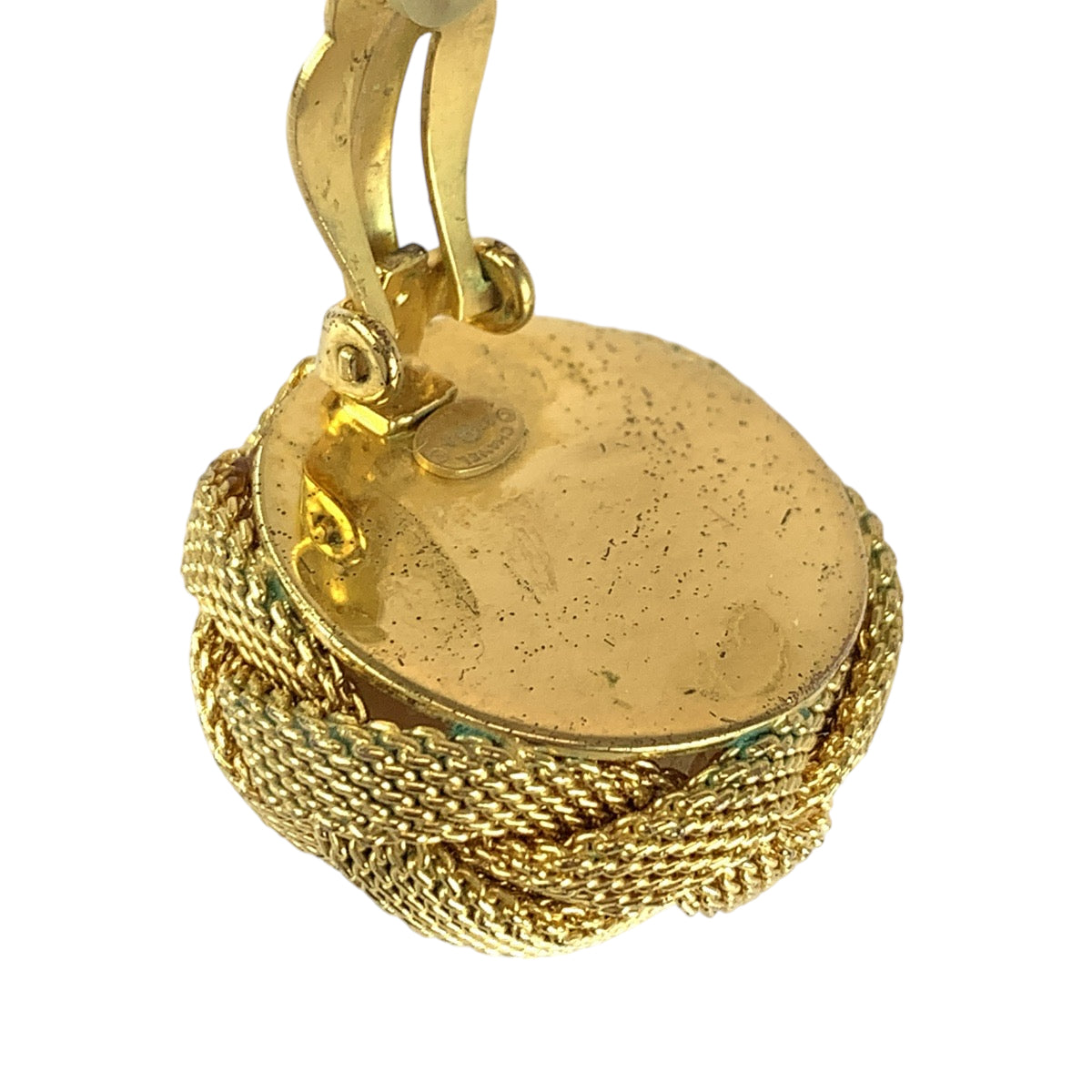 19856
CHANEL シャネル パール ココマーク ゴールド ホワイト メタル / パール イヤリング 97 A刻印 レディース AB32