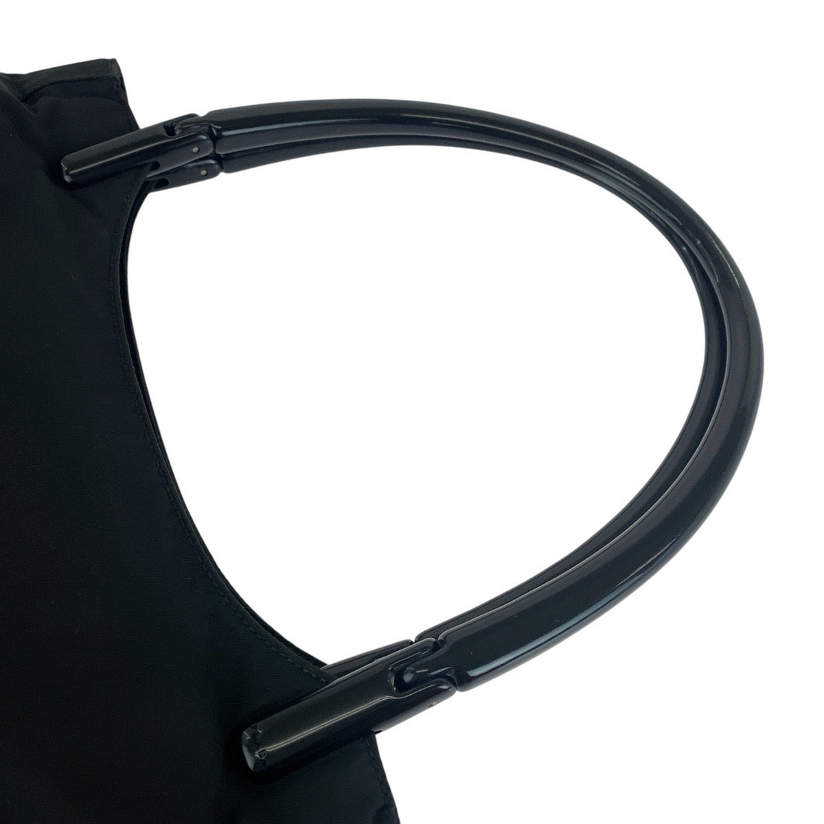 19959
PRADA プラダ テスート 三角ロゴプレート ブラック 黒 シルバー金具 ナイロン / プラスチック トートバッグ ショルダーバッグ レディース ABP