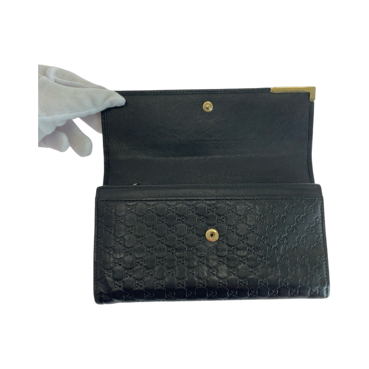 20002
GUCCI グッチ グッチシマ ブラック 黒 ゴールド金具 レザー 291099 長財布 ロングウォレット メンズ ABP8