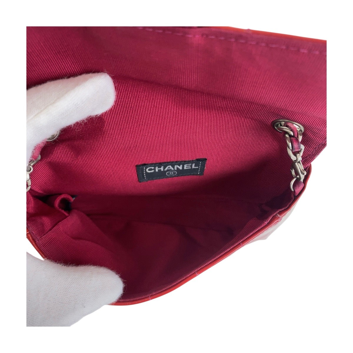 20020
CHANEL シャネル ヴィンテージ チョコバー ココマーク レッド イエロー シルバー金具 エナメル チェーンショルダーバッグ ウエストバッグ レディース AB100