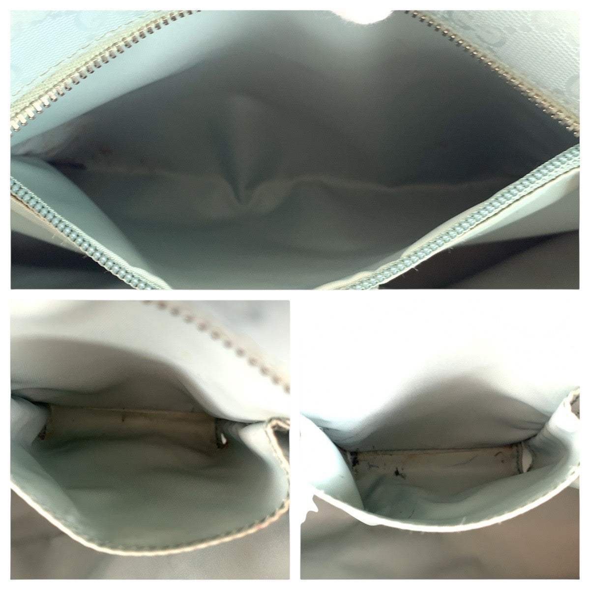 20029
GUCCI GG Imprime Light Blue Silver Hardware Leather 211138 Tote Bag Shoulder Bag Ladies B20