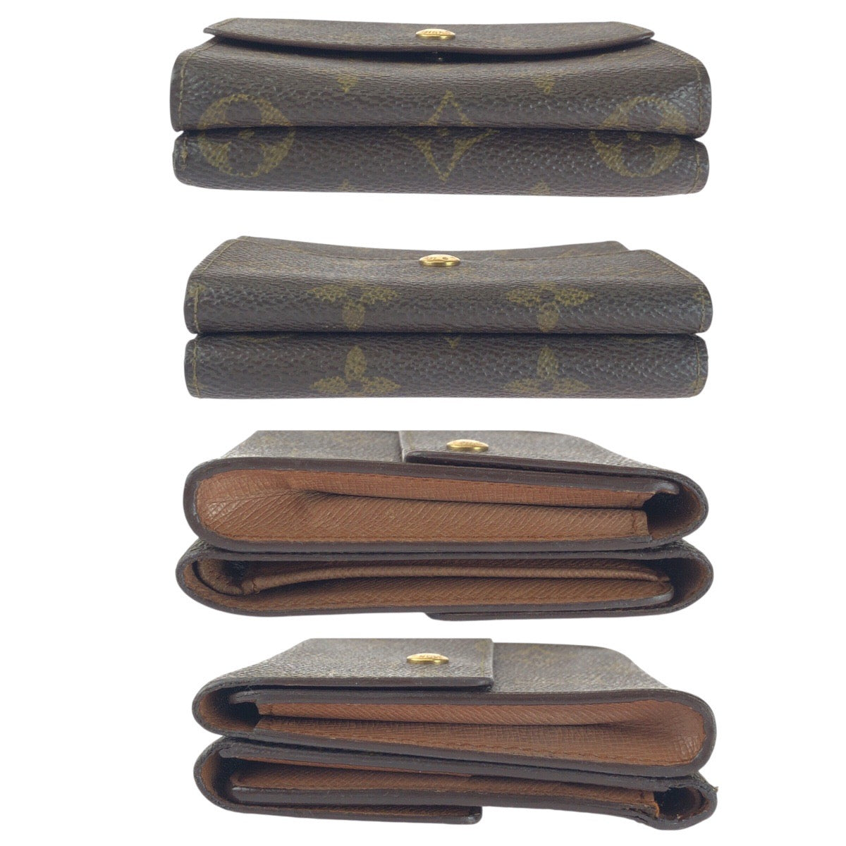 20065
LOUIS VUITTON ルイヴィトン モノグラム ポルト モネ ビエカルトクレディ 男女兼用 ブラウン ゴールド金具 PVC M61652 折財布 コンパクトウォレット メンズ AB9