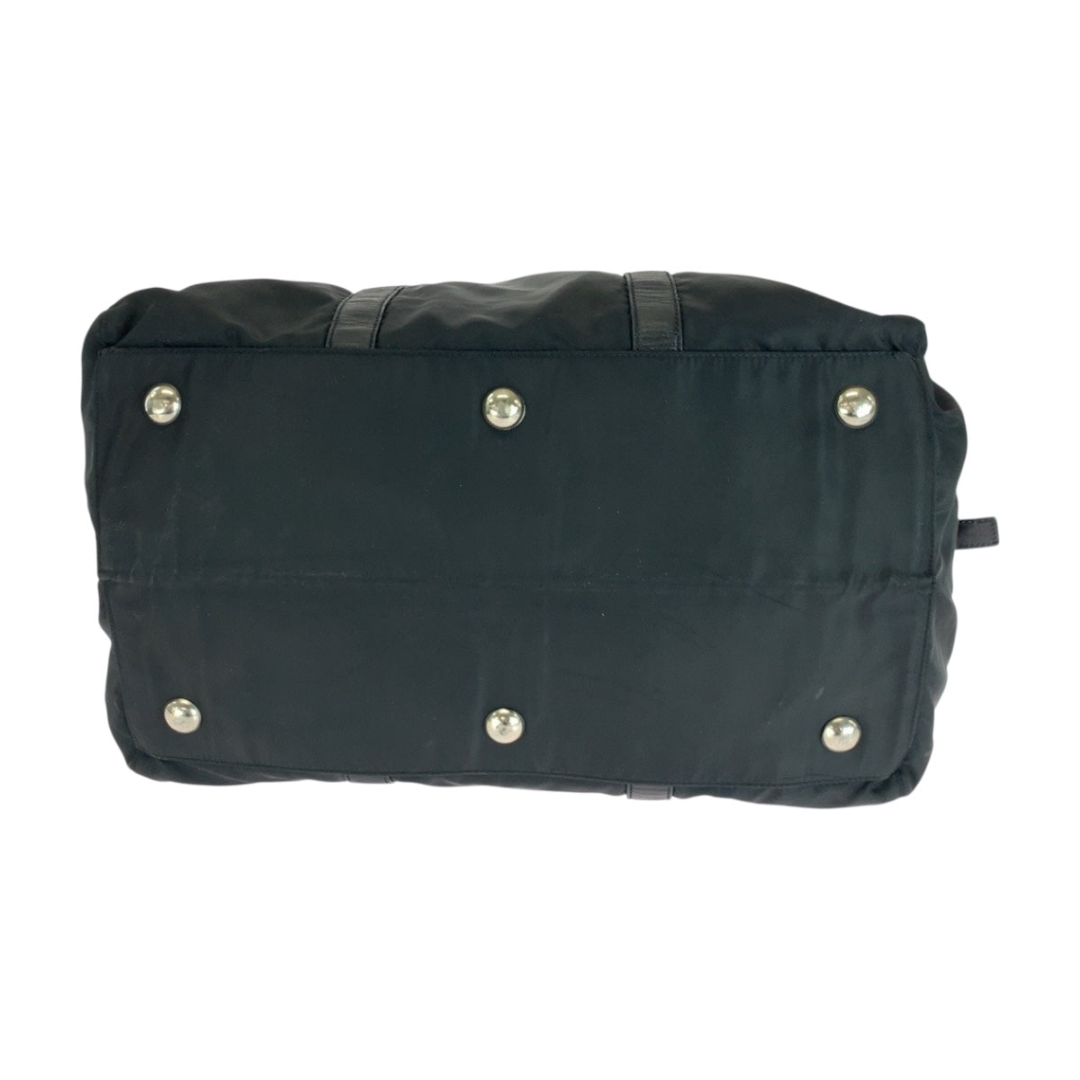 20156
PRADA プラダ テスート 三角ロゴプレート ブラック 黒 シルバー金具 ナイロン ボストンバッグ ハンドバッグ メンズ ABP42