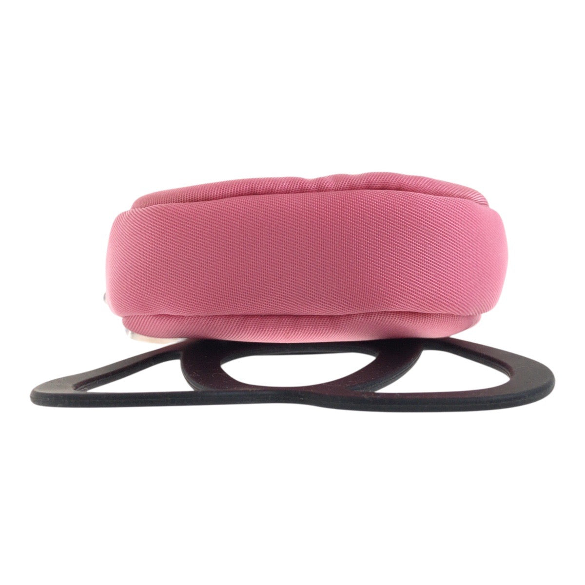 20214
PRADA プラダ テスート 三角ロゴプレート ピンク シルバー 金具 ナイロン / ゴム ポーチ スマホケース iPhoneケース スマートフォンホルダー レディース A36