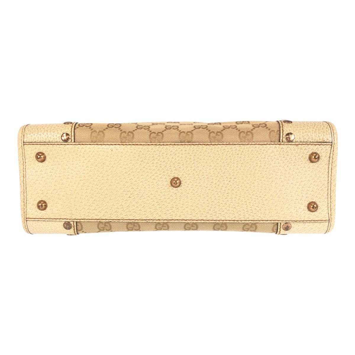 20277
GUCCI グッチ GGキャンバス スタッズ アイボリー ゴールド 金具 キャンバス / レザー 124260 トートバッグ ショルダーバッグ レディース AB35