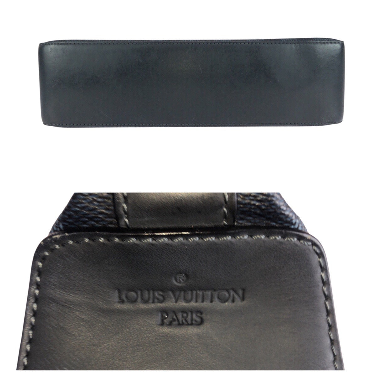 20290
LOUIS VUITTON ルイヴィトン ダミエ コバルト グリニッジ ネイビー ブラック シルバー金具 PVC / レザー N41351 ビジネスバッグ トートバッグ メンズ ABP850