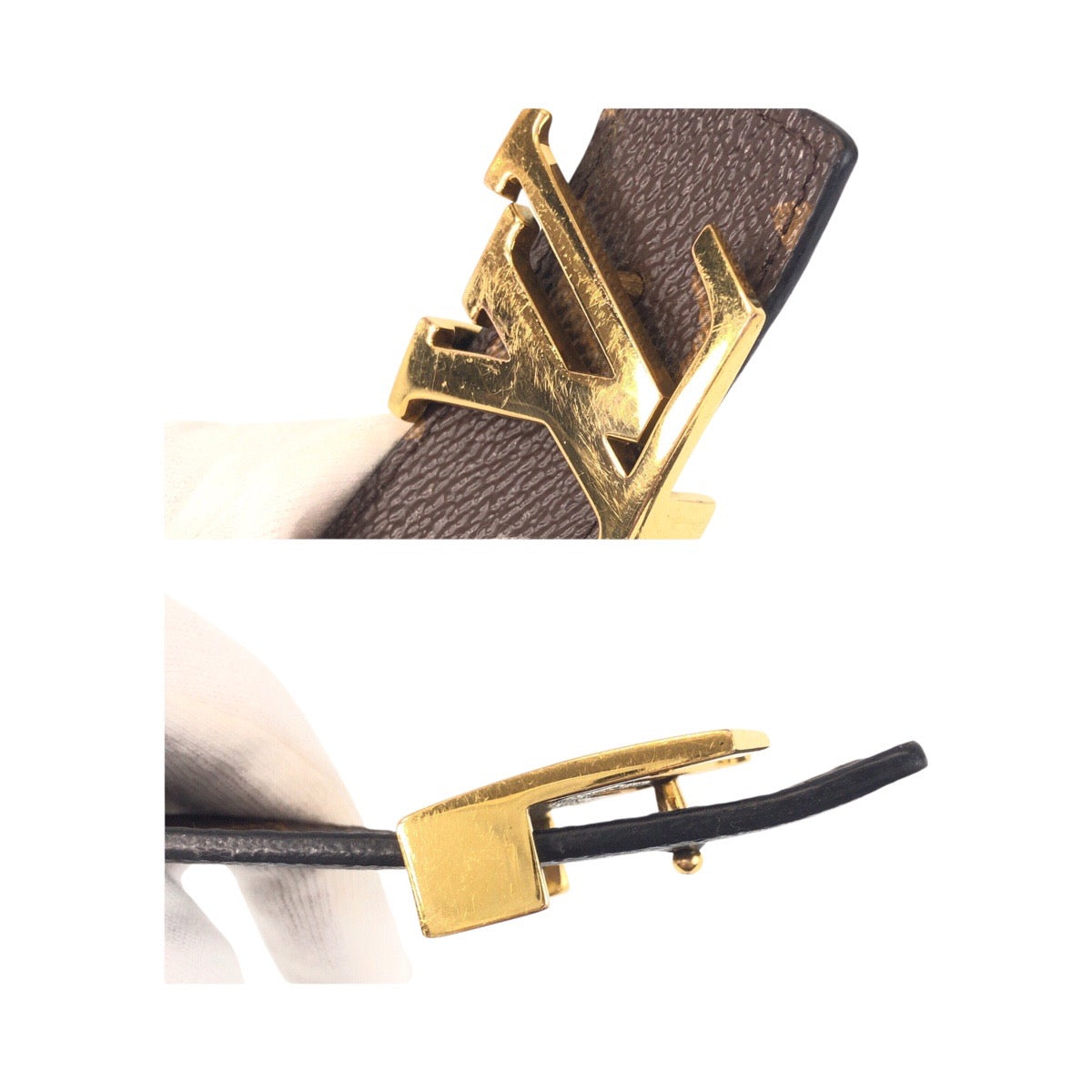 20304
LOUIS VUITTON ルイヴィトン モノグラム サンチュール 80/32 ブラウン ゴールド 金具 PVC M9453 ベルト メンズ AB37