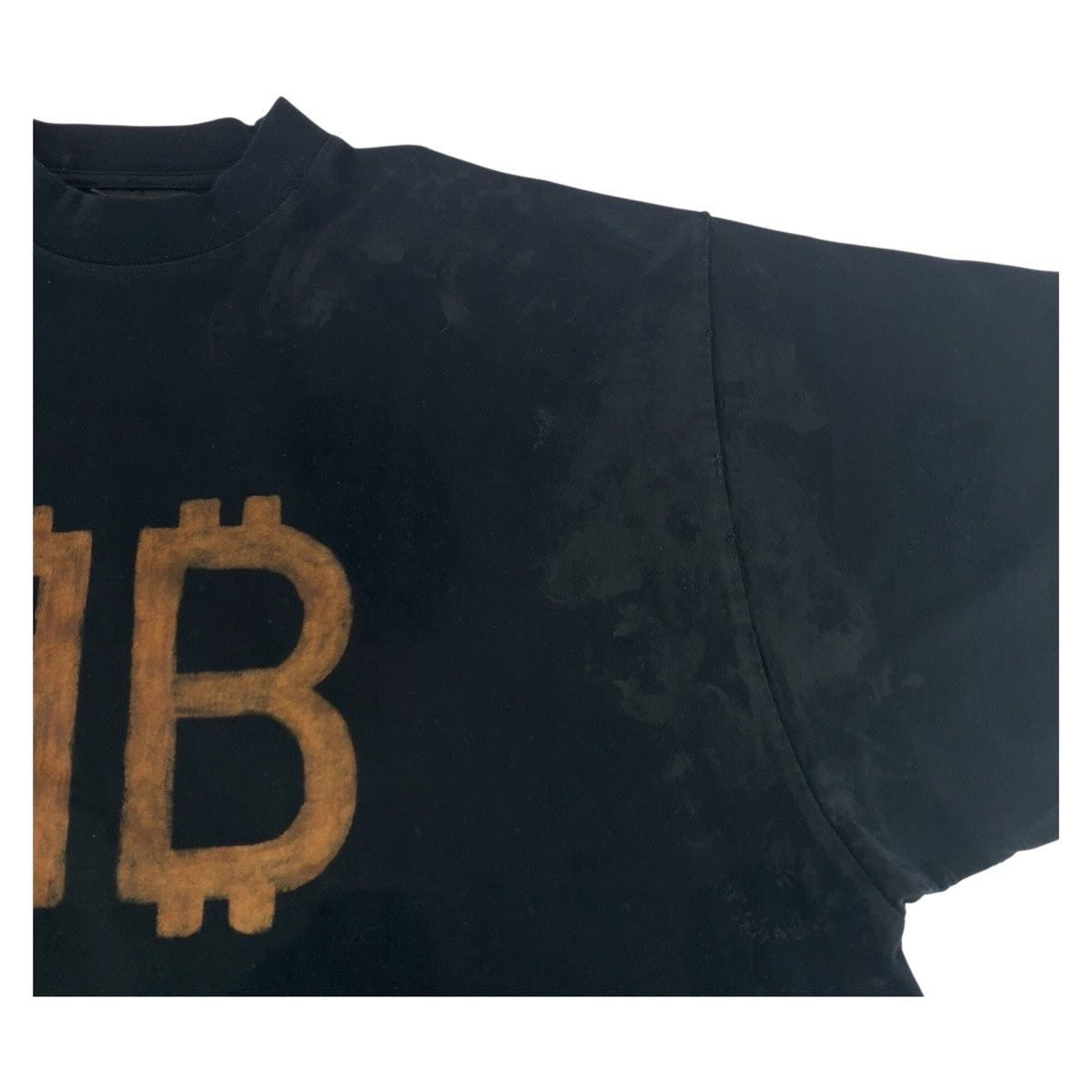 20329
BALENCIAGA バレンシアガ BBロゴ サイズL ブラック 黒 ブラウン コットン 739028 TOVN8 半袖Tシャツ クルーネック カットソー メンズ SA84