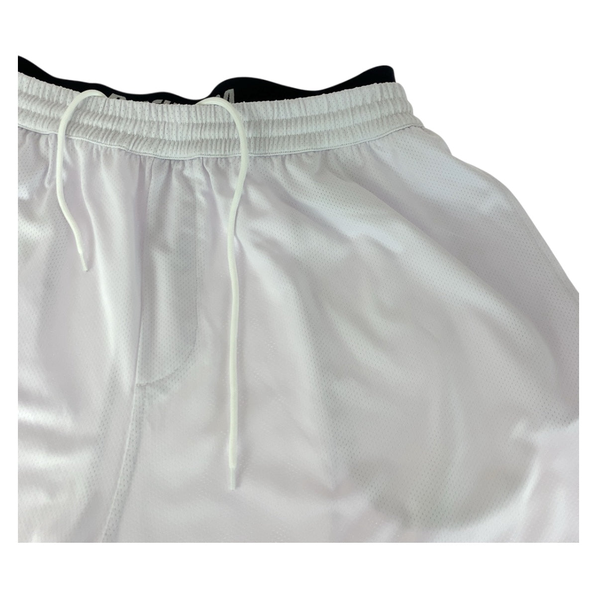 20335
BALENCIAGA バレンシアガ ロゴメッシュハーフパンツ サイズL ホワイト ブラック ポリエステル 698317 4C0B4 ショートパンツ ハーフパンツ メンズ A30