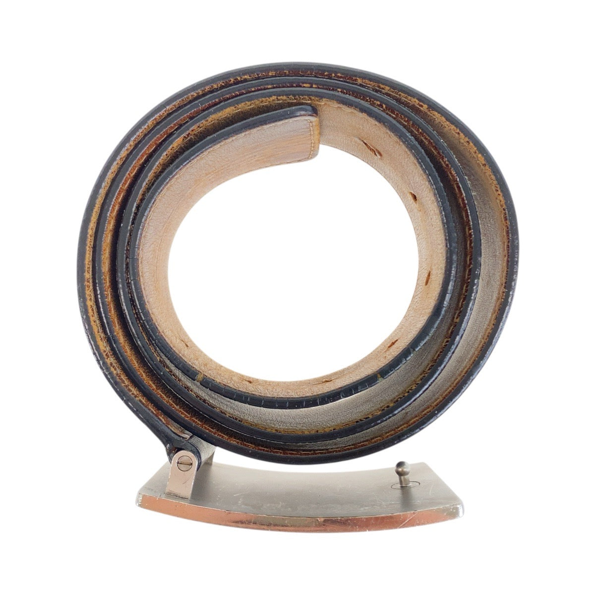 20350
LOUIS VUITTON ルイ ヴィトン サンチュール ジーンズベルト 95cm/38インチ ブラック 黒 シルバー金具 レザー / メタル M6812 ベルト メンズ AB32