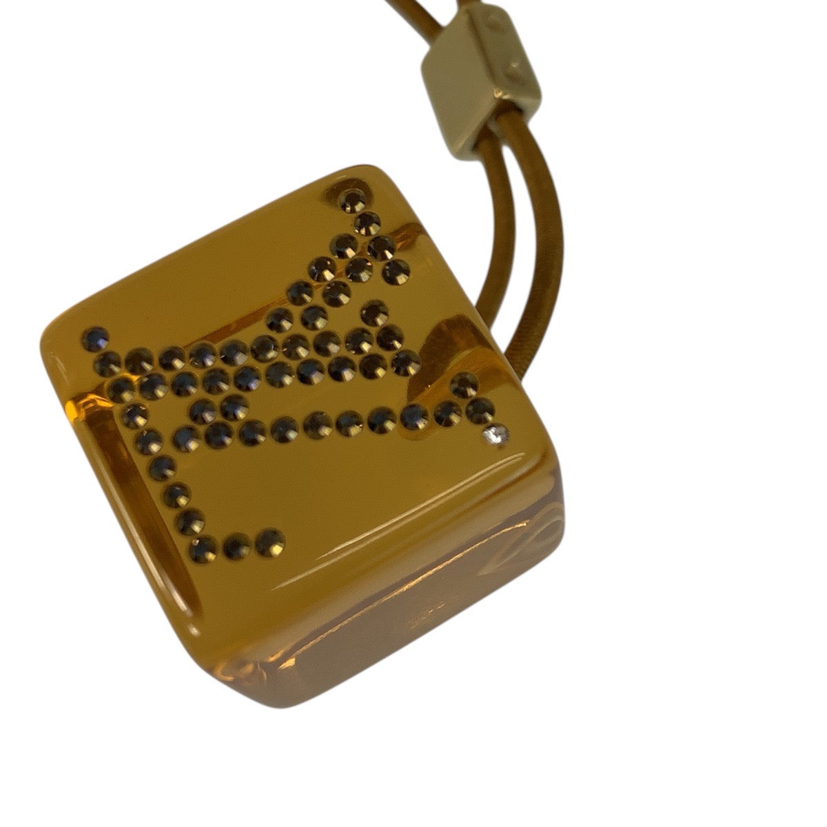 20358
LOUIS VUITTON ルイヴィトン ラインストーン オレンジ クリア ゴールド金具 プラスチック ヘアアクセサリー ヘアゴム レディース ABP7