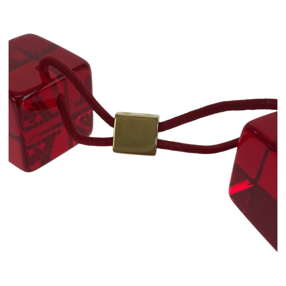 20359
LOUIS VUITTON ルイヴィトン ラインストーン レッド ゴールド金具 プラスチック ヘアアクセサリー ヘアゴム レディース A7