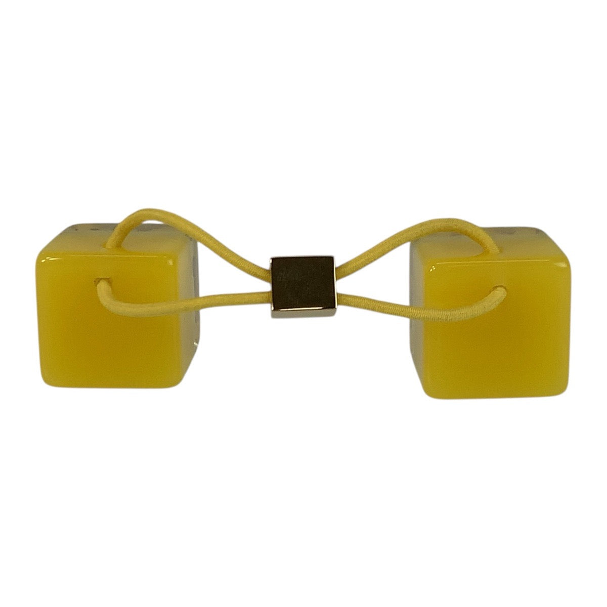 20371
LOUIS VUITTON Monogram Inclusion Hair Cube Yellow Clear Gold Hardware Resin Hair Accessory Hair Tie Women's A7